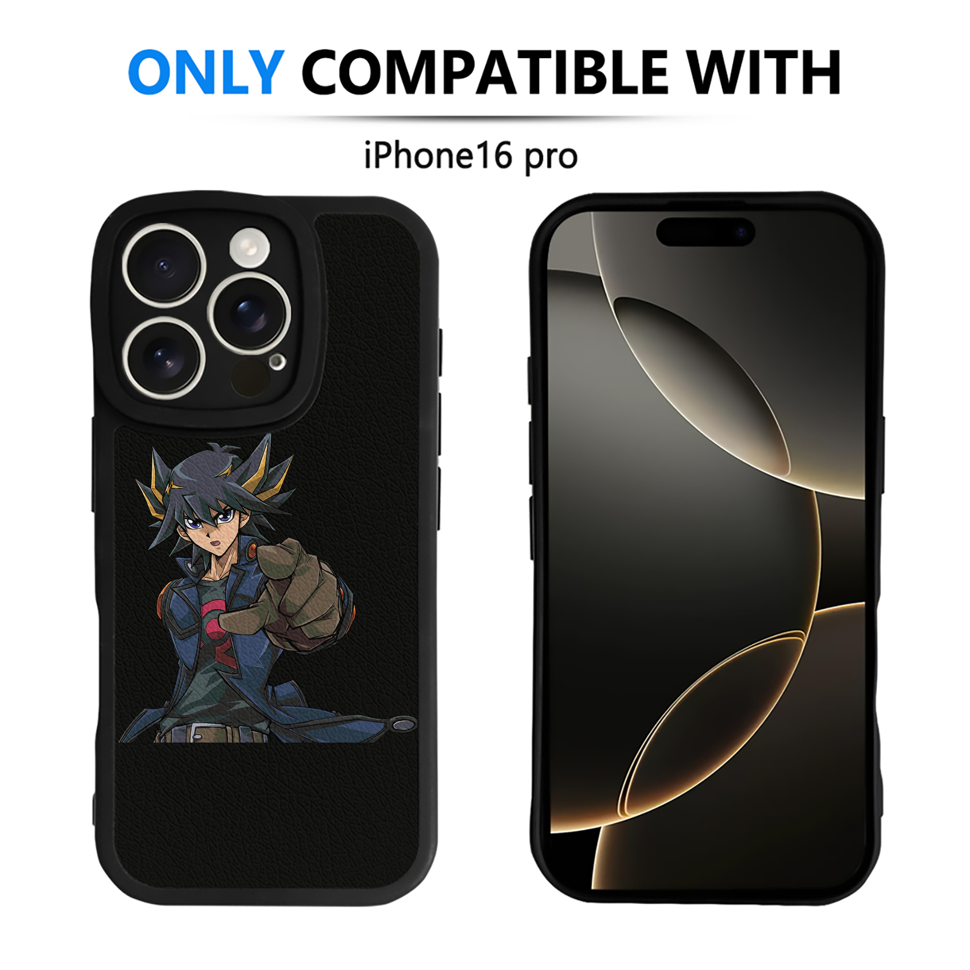 （画像用） 遊☆戯☆王 Yu-Gi-Oh! 【iPhone 16シリーズ対応】シリコンスマホケース（レザー調） 材質：シリコン
